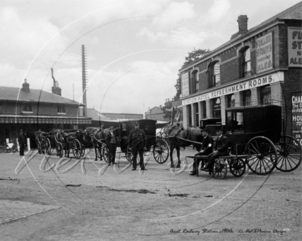 Train Station and Hotel, Ascot in Berkshire c1900s