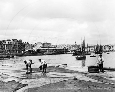Sutton Harbour, Plymouth in Devon c1890s