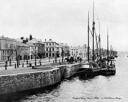 The Quay at Bideford in Devon c1900s