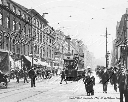 Picture of Lancs - Manchester, Market Street c1910s - N897