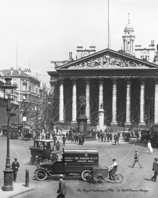 The Royal Exchange in the City of London c1910s