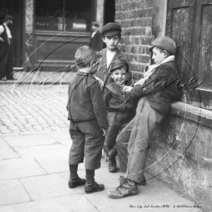 Picture of London, E - Slum Life Lads c1890s - N2057
