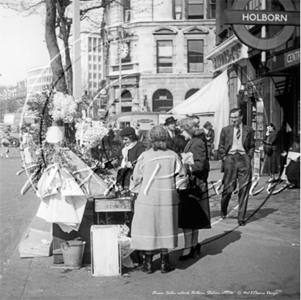 Picture of London Life - Holborn Flower Seller 1950s - N2217