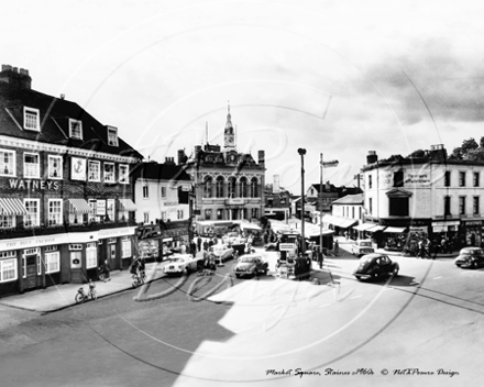 Market Square, Staines in Middlesex c1960s