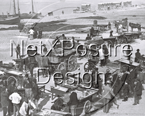 Fish Market, Brighton's Beach in Sussex c1890s