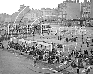 Picture of Sussex - Brighton, The Beach from West Pier c1890s - N294