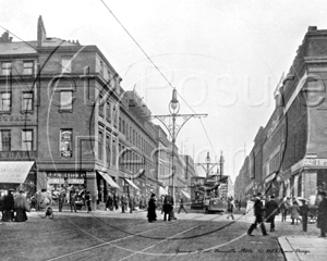 Grainger Street in Newcastle-upon-Tyne c1900s