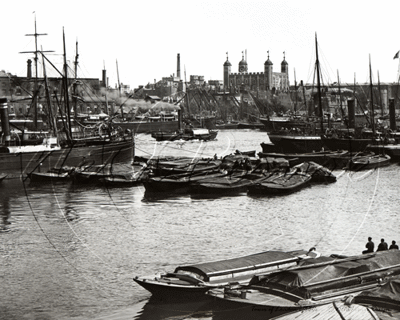 Tower of London in London c1880s