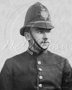 Victorian Policeman, Wandsworth in London c1890s