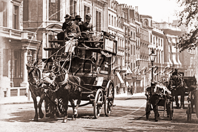 Picture of London Life  - Horse Drawn Bus c1890s - N2970