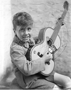 Picture of Misc - Kids, Boy Playing a Guitar c1930s - N743