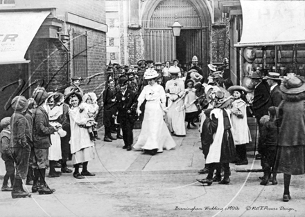 Bride and Groom, Birmingham in Warwickshire c1900s