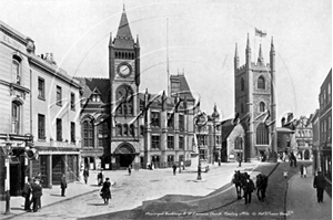 Picture of Berks - Reading, Market Place, Municipal Buildings and St Lawrence Church c1910s - N3266