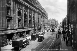 Cross Street and Exchange, Manchester in Lancashire c1930s