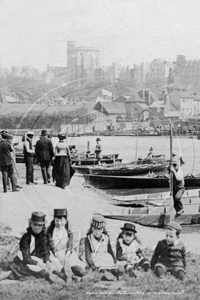 Windsor Castle from The Thames, Windsor in Berkshire c1891