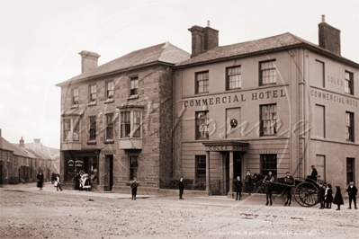 Picture of Cornwall - St Just, Commercial Hotel with Pony and Trap c1900s - N3465