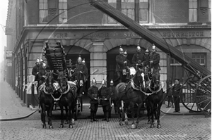 Picture of London, E - Shoreditch, London Fire Brigade, Shoreditch Fire Station, Old Street 13th June 1909 - N3536