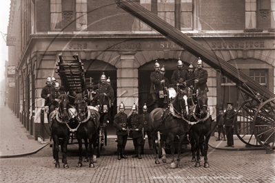 Picture of London, E - Shoreditch, London Fire Brigade, Shoreditch Fire Station, Old Street 13th June 1909 - N3536