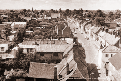 Rose Street, from All Saints Church Tower, Wokingham in Berkshire c1960s