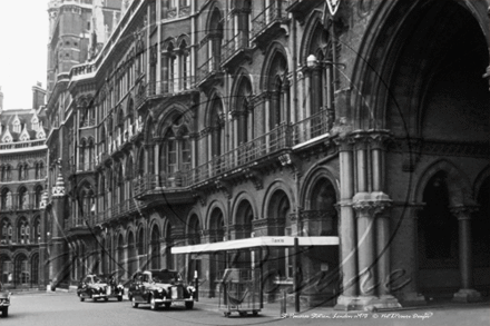 St Pancras Train Station, Euston Road in Central London c1978