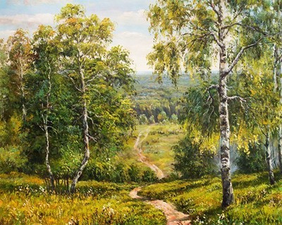 Picture of Landscapes - Country Path Scene - O043