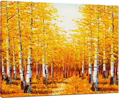 Picture of Landscapes - Golden Trees - O035