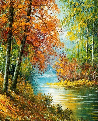 Picture of Landscapes - Colourful River Scene - O078