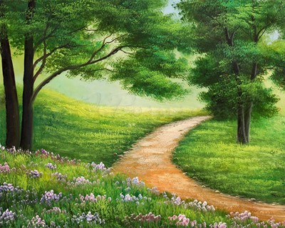 Picture of Landscapes - Country Path Scene - O025