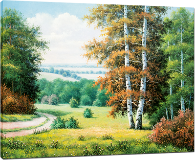 Picture of Landscapes - Country Path Scene - O040