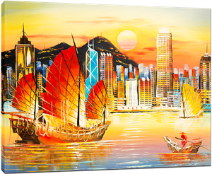 Picture of Landscapes - Hong Kong Harbour - O031
