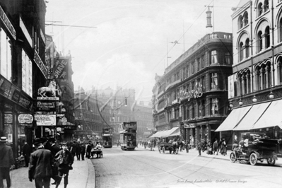 Boar Lane, Leeds in Yorkshire c1900s