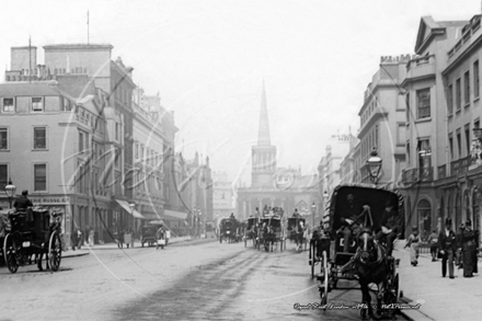 North side of Regent Street with Hansom Cabs in London c1890s