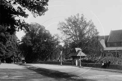 Reading Road and St Paul's Church, Reading Road, Wokingham in Berkshire c1900s