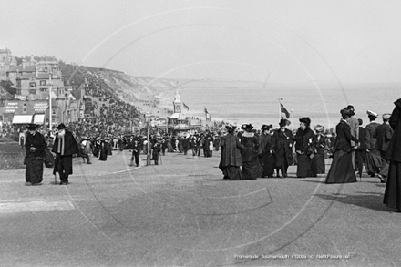 Promenade, near the Pier Entrance, Bournemouth Beach, Bournemouth in Dorset c1900s