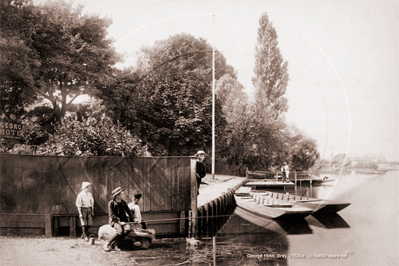 Picture of Berks - Bray, Bray from The River and George Hotel c1890s - N4713