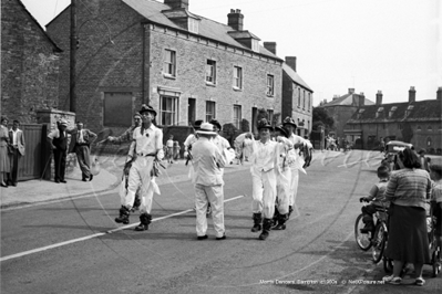 Morris Dancers, The A Team outside the Elephant Pub, Bampton in Oxfordshire c1960s