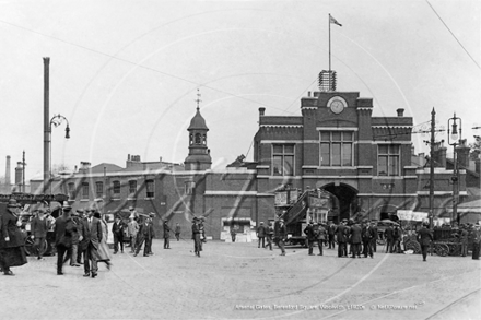 Beresford Road with Arsenal Gates, Woolwich in London c1910s