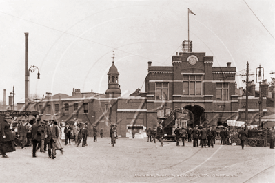 Beresford Road with Arsenal Gates, Woolwich in London c1910s