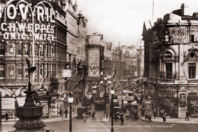Piccadilly Circus junction with Shaftesbury Avenue in London c1930s