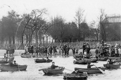 Boating Pond, Clapham Common in South West London c1920s