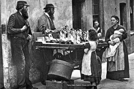 Picture of London Life  - Street life of Dealers of Fancy Ware, c1877 - N5041