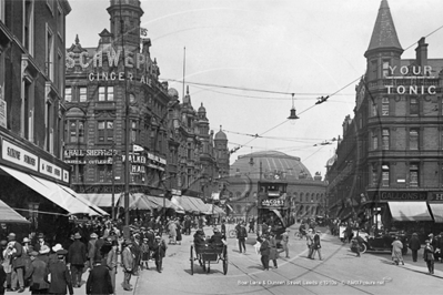 Boar Lane and Duncan Street, Leeds in Yorkshire c1910s