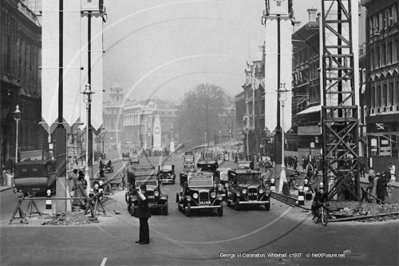 Preparations for Coronation of George VI, Whitehall, Westminster in London 2nd May 1937